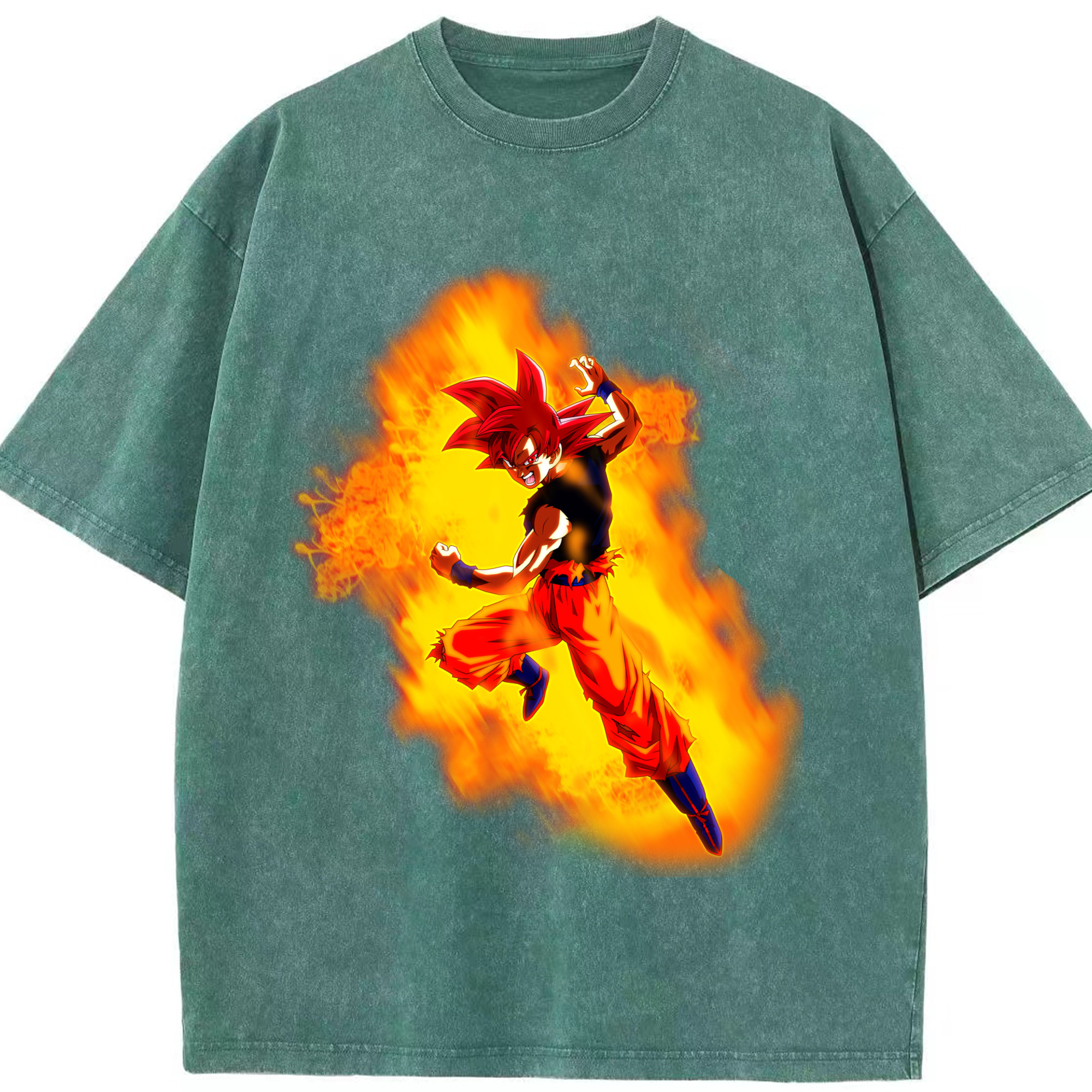 （画像用） ドラゴンボール 孫悟空（そん ごくう）Son Goku カカロット DRAGON BALL Kakarotto 綿100% ヴィンテージ風 半袖Tシャツ（フロントプリント）